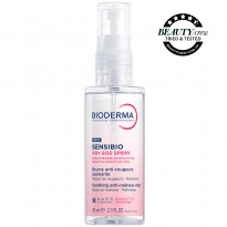 Sensibio AR+ SOS Spray packshot with 4.5 tried & tested badge